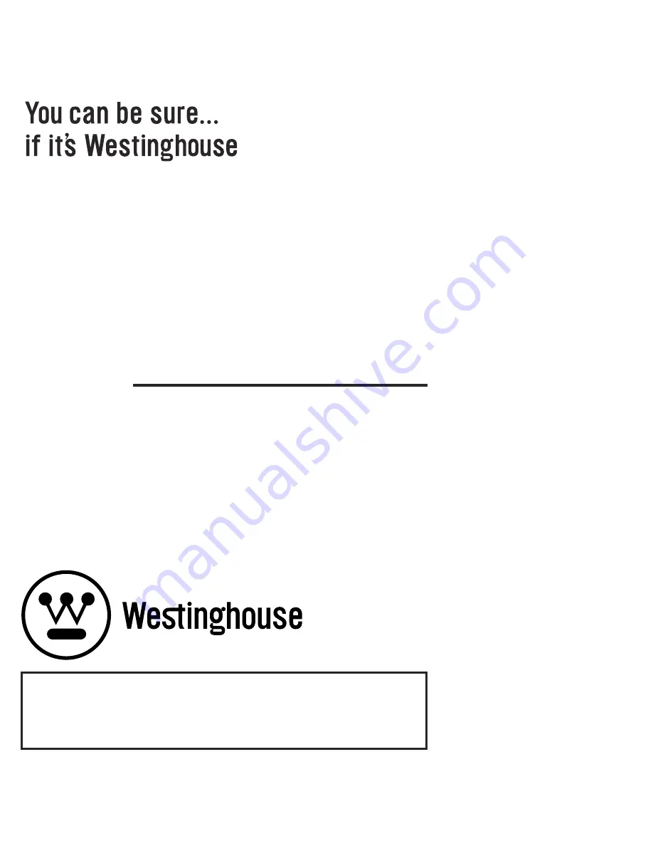 Westinghouse W-048 Скачать руководство пользователя страница 1