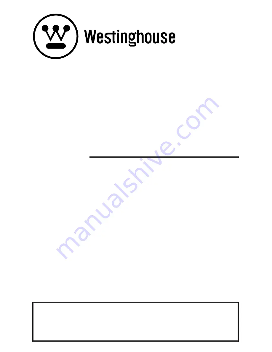 Westinghouse W-128 Скачать руководство пользователя страница 1