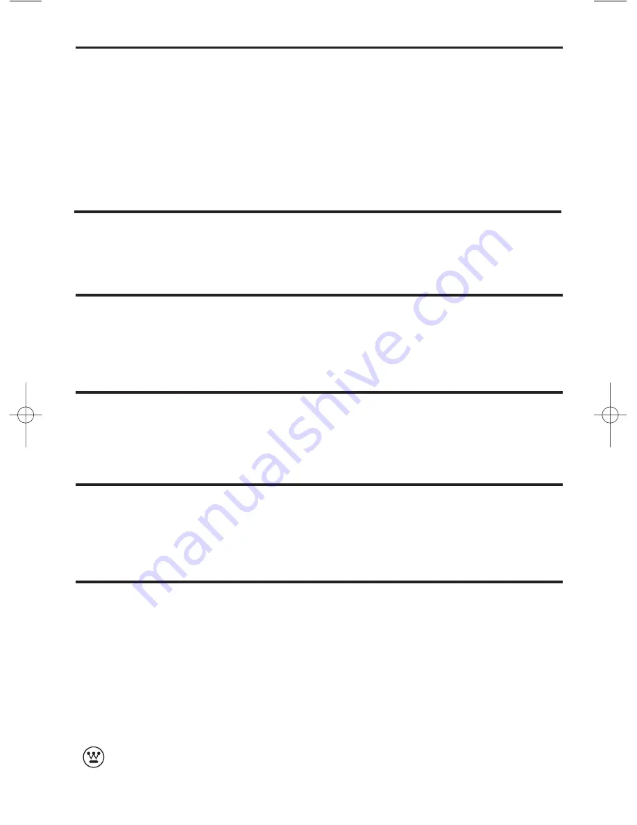 Westinghouse W-181 Скачать руководство пользователя страница 12