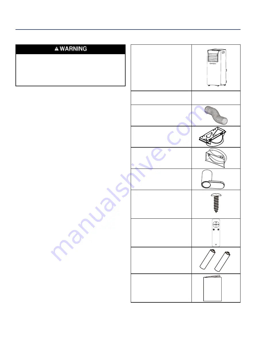 Westinghouse WPAC10000 User Manual Download Page 7