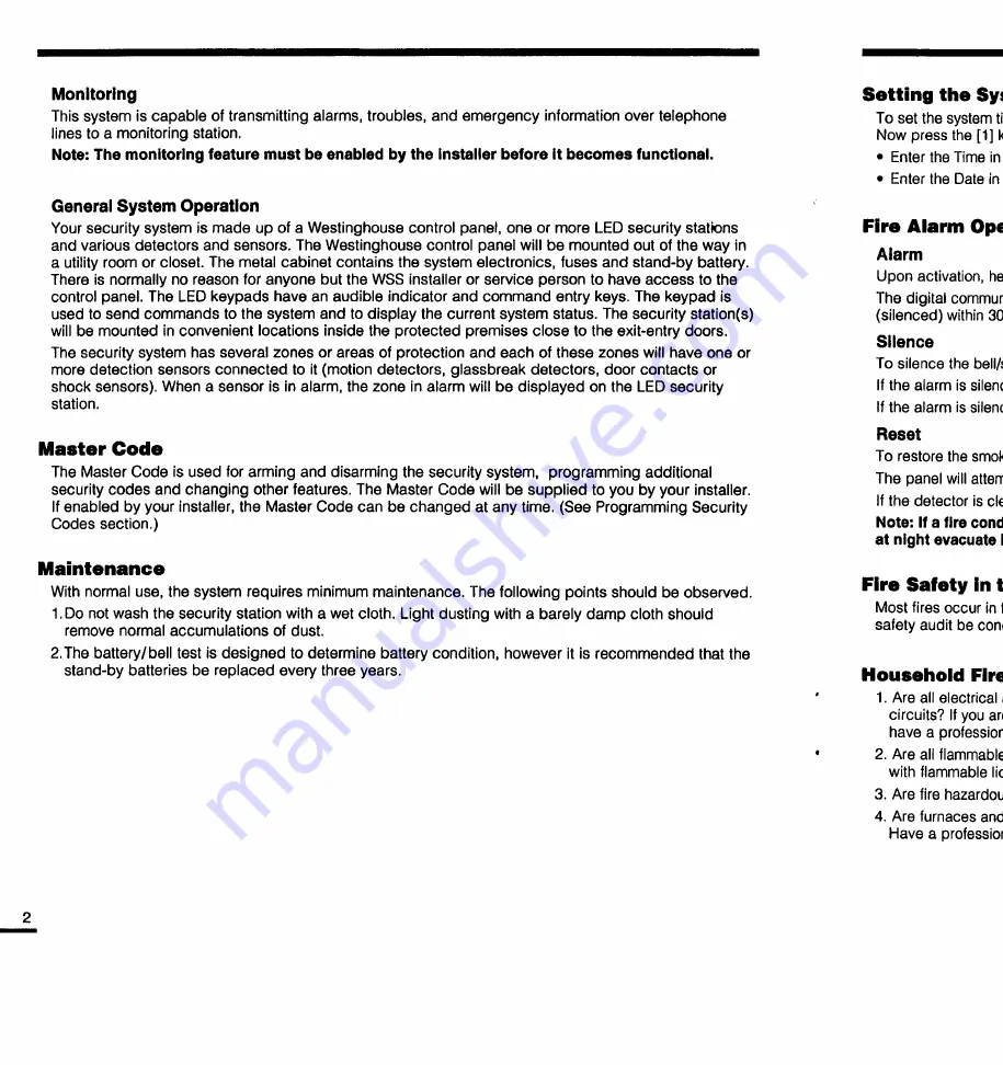 Westinghouse WSS55O8 Instruction Manual Download Page 3