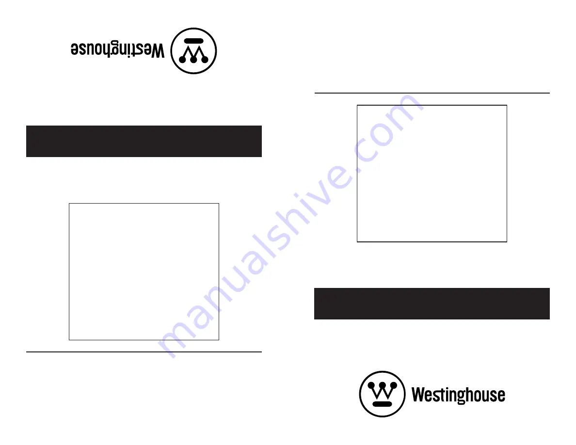 Westinghouse WST3008ZE Скачать руководство пользователя страница 1