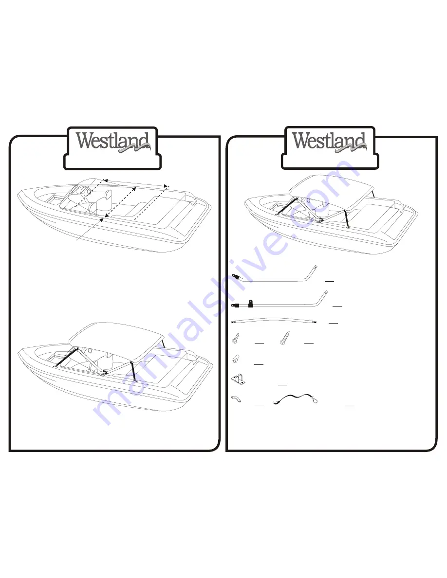 Westland Bimini Top Installation Instructions Download Page 1