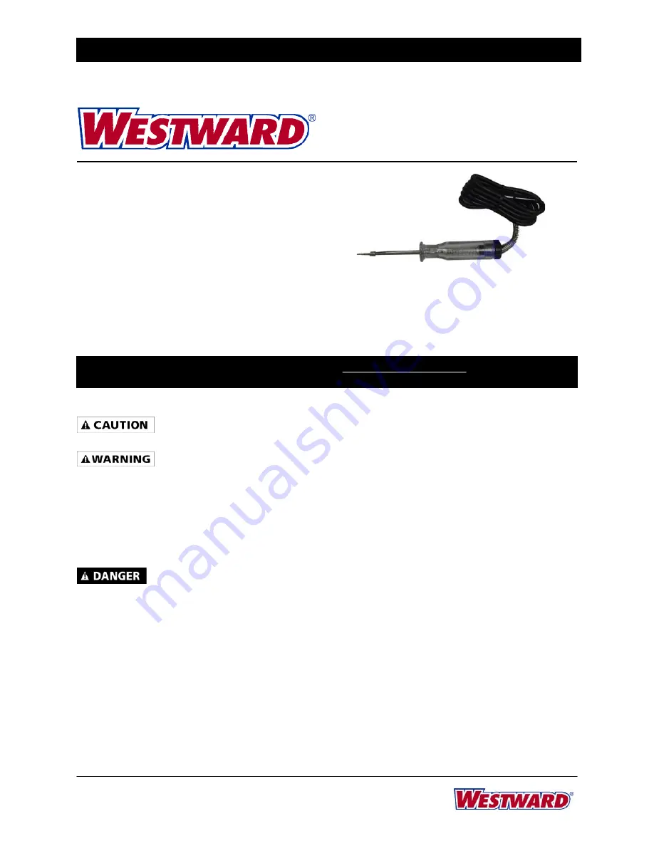 Westward 1EKN5 Operating Instructions And Parts Manual Download Page 1