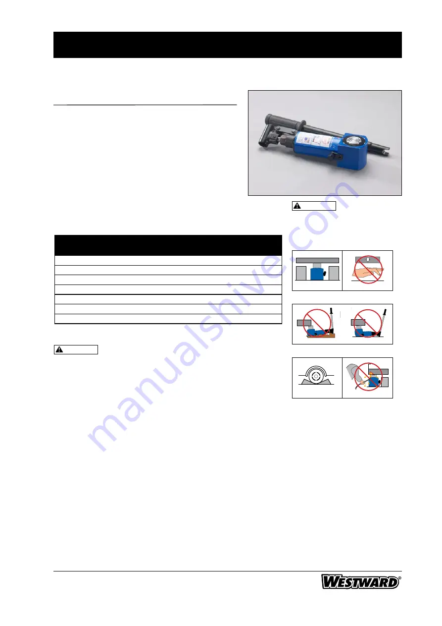 Westward 3CFK6 Operating Instructions Manual Download Page 1