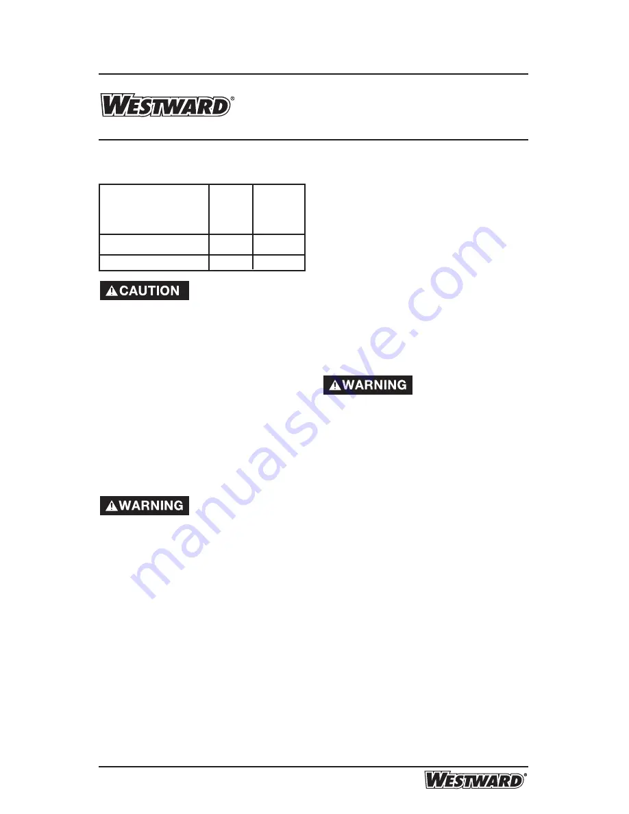 Westward 3JR70A Operating Instructions And Parts Manual Download Page 13