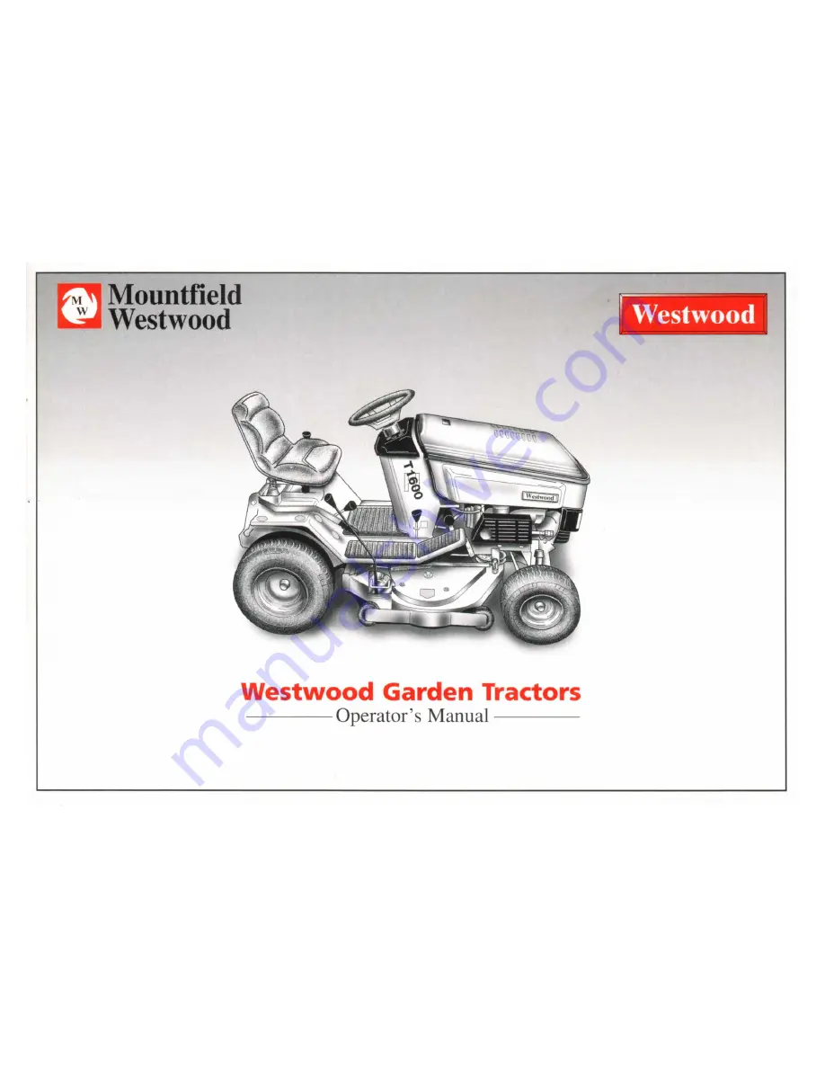 Westwood S1300/36 Operator'S Manual Download Page 1