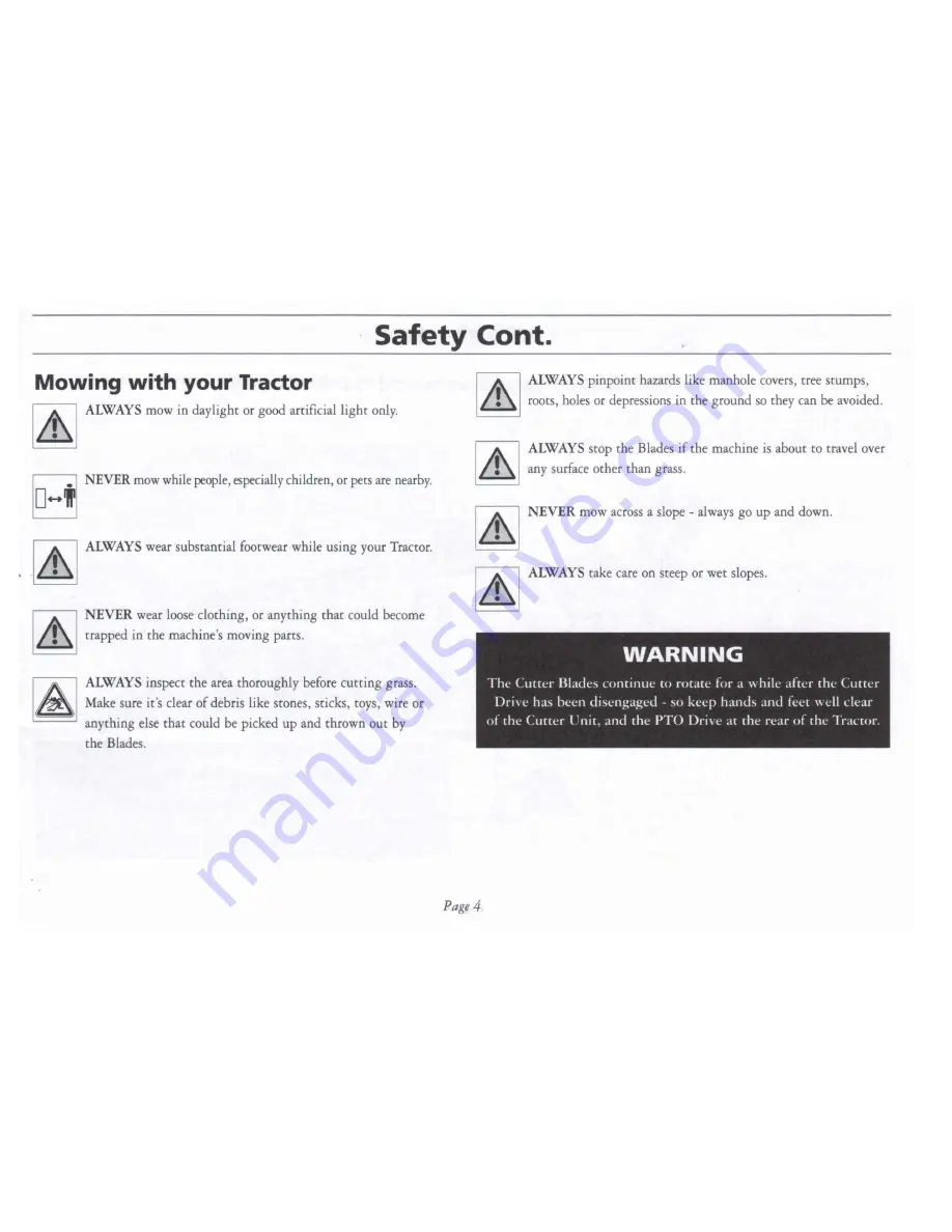 Westwood S1300/36 Operator'S Manual Download Page 6