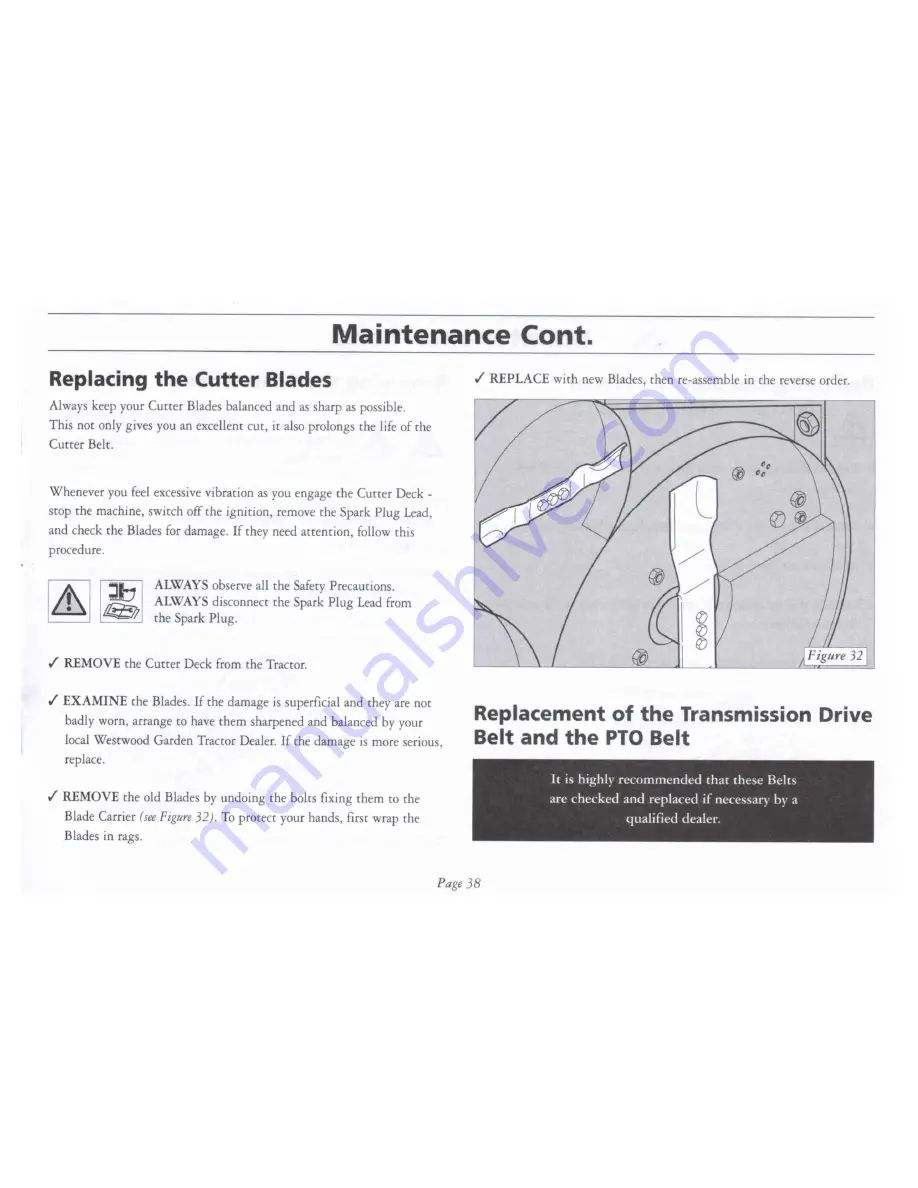 Westwood S1300/36 Operator'S Manual Download Page 40