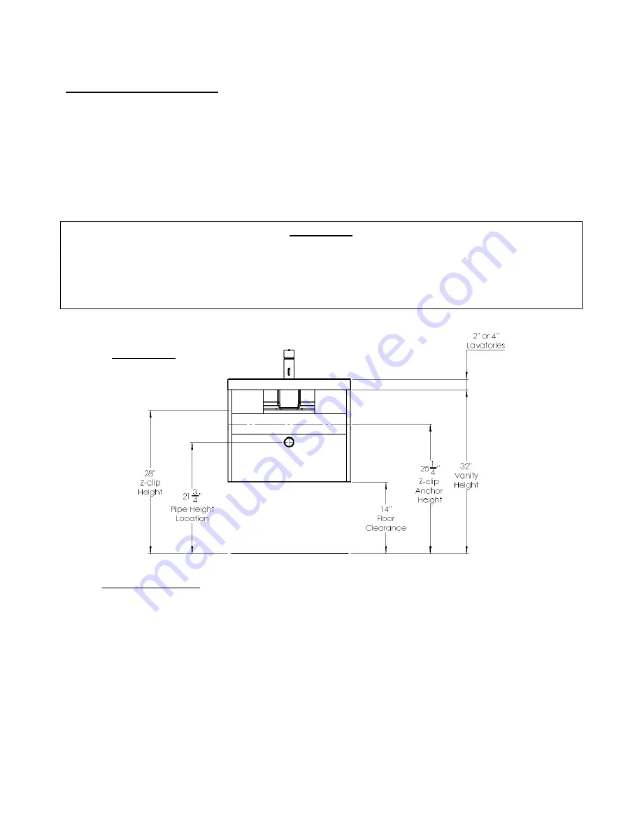 Wetstyle LINEA VANITY Installation Manual Download Page 3