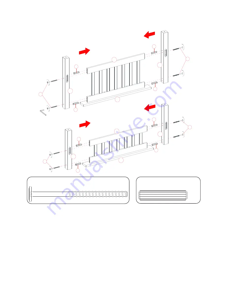 Whalen Emily Full over Twin Loft Bunk Bed with Bookshelf Instruction Manual Download Page 11