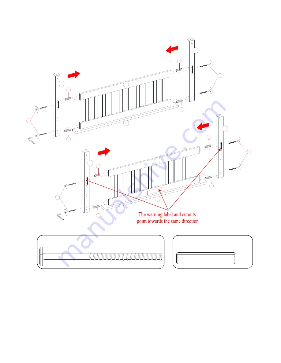 Whalen Emily Full over Twin Loft Bunk Bed with Bookshelf Instruction Manual Download Page 15