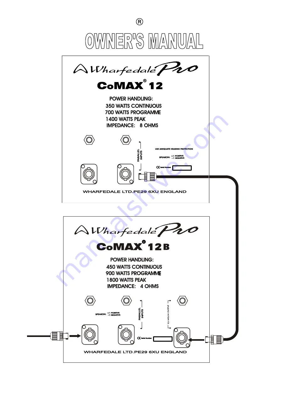 Wharfedale Pro CoMAX 12 Operating Manual And User Manual Download Page 7