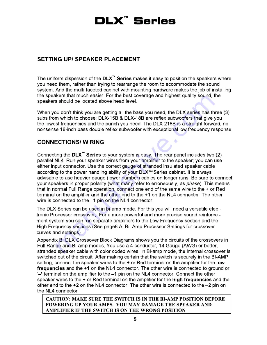 Wharfedale Pro DLX 12 Operating Manual Download Page 7