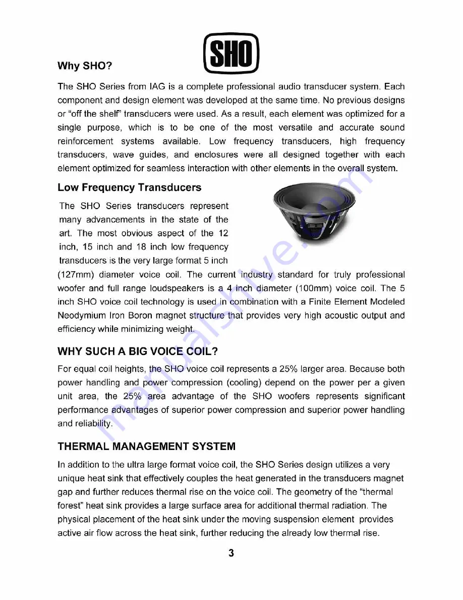 Wharfedale Pro SH1500 Owner'S Manual Download Page 5