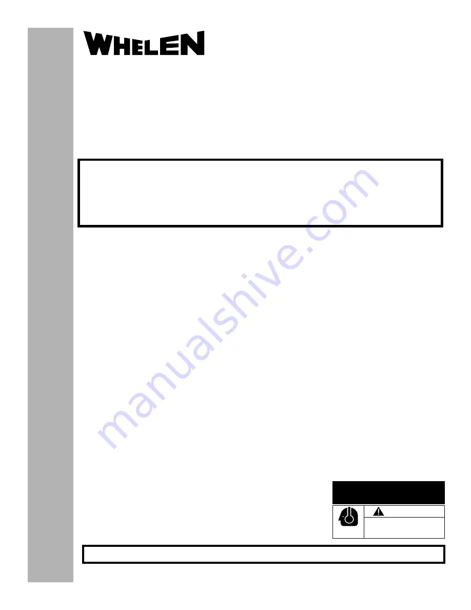 Whelen Engineering Company 01-0886999-00 Installation Manual Download Page 1