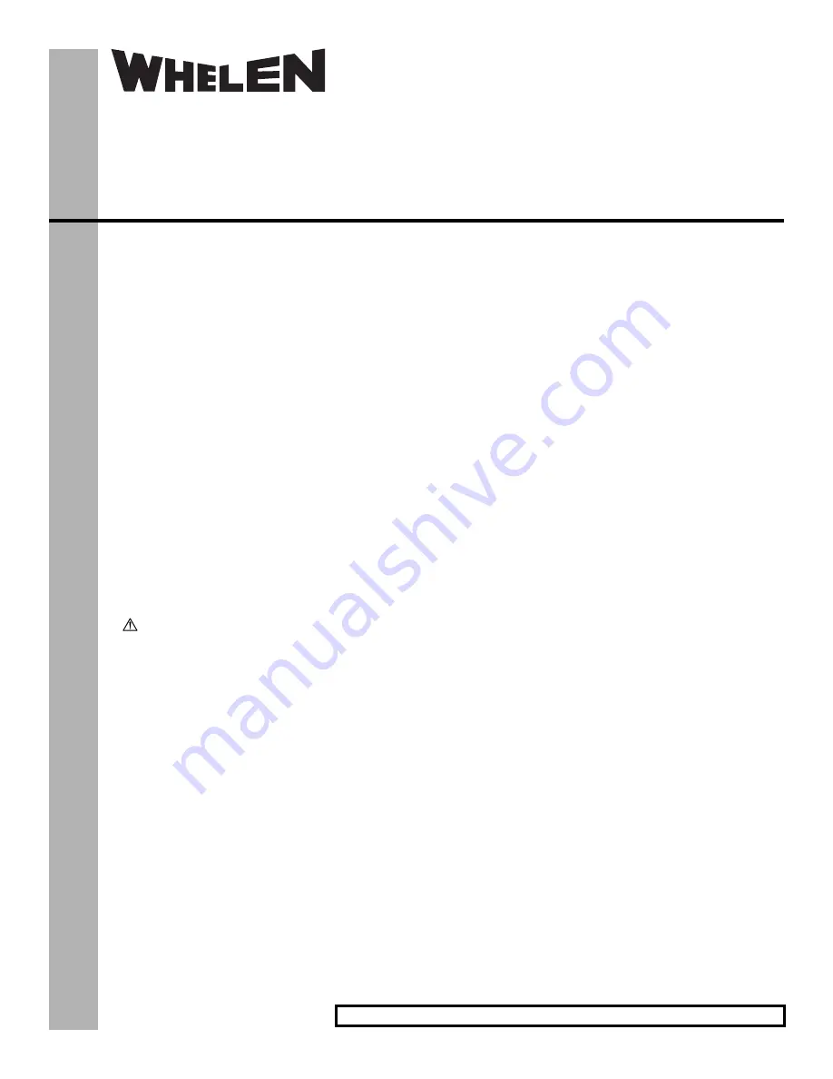 Whelen Engineering Company ISP148 Installation Manual Download Page 1