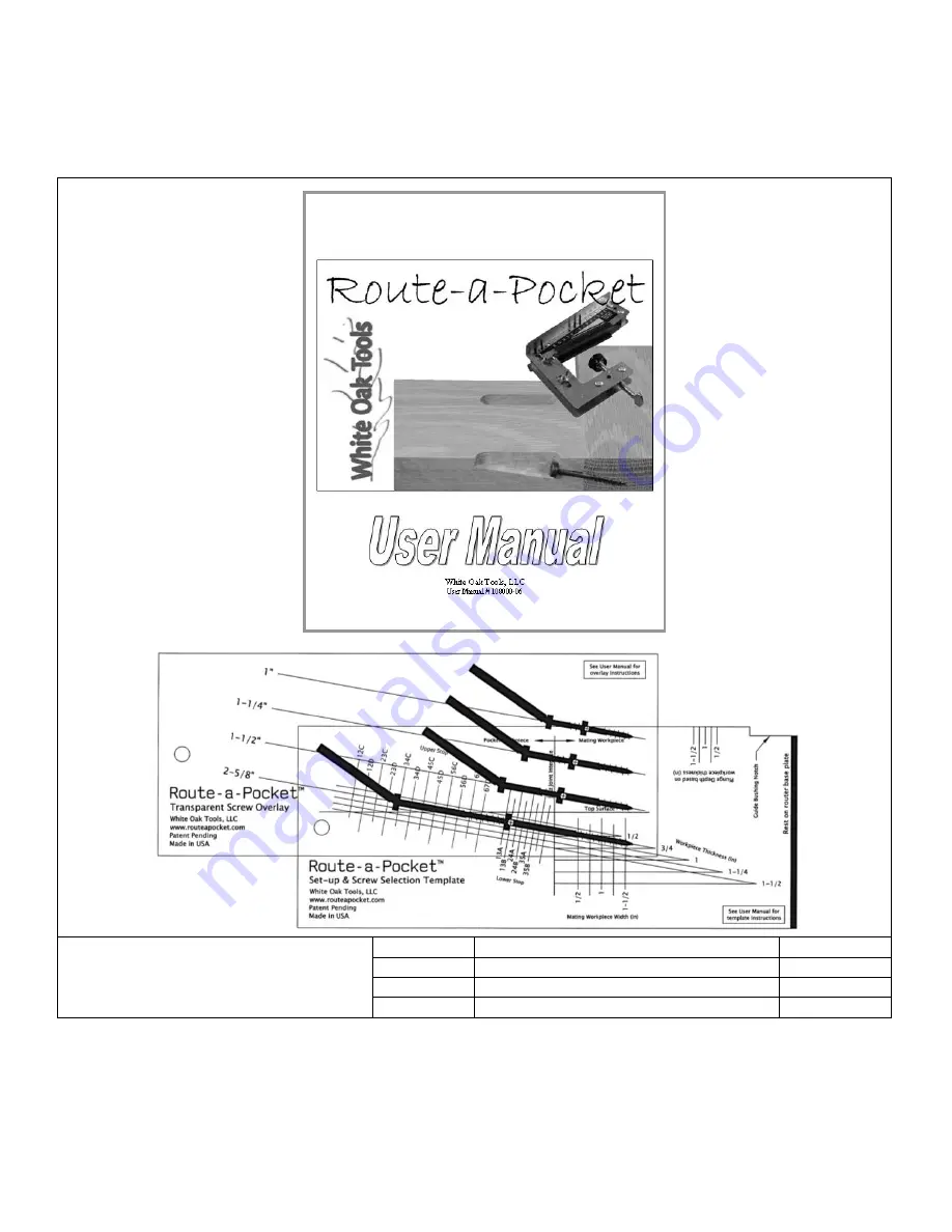 White Oak Tools Route-a-pocket Скачать руководство пользователя страница 3