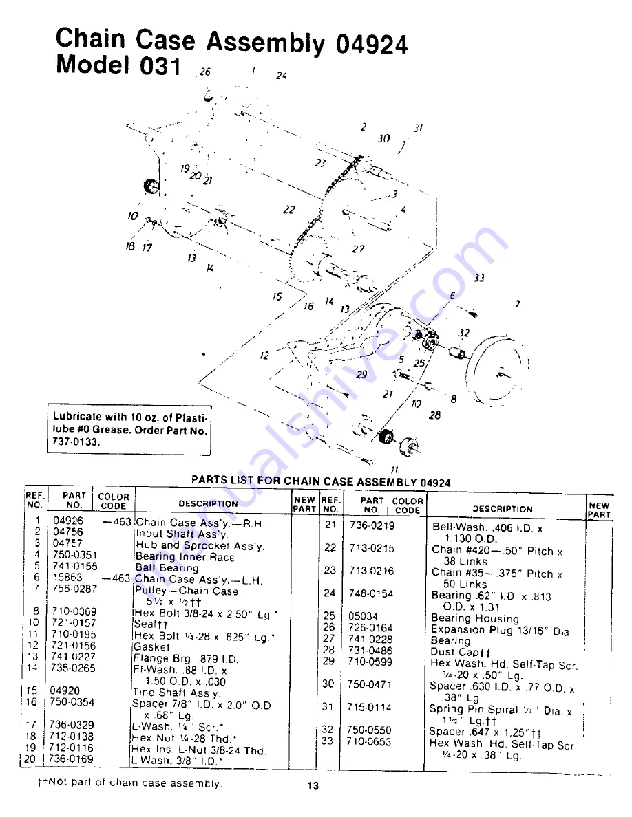 White Outdoor Products 216-031-190 Instruction Manual & Parts Book Download Page 13