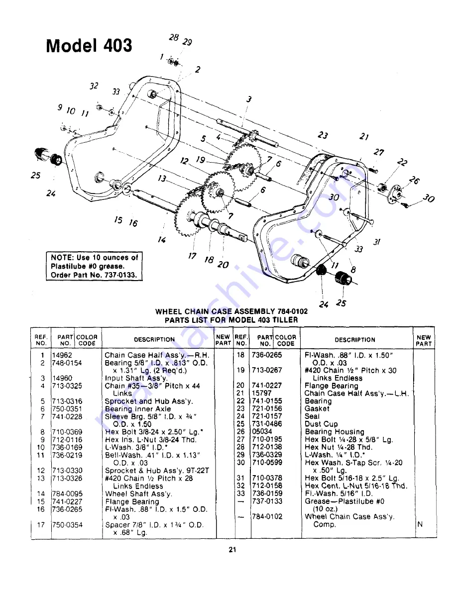 White Outdoor 215-403-190 Instruction Manual And Parts List Download Page 21