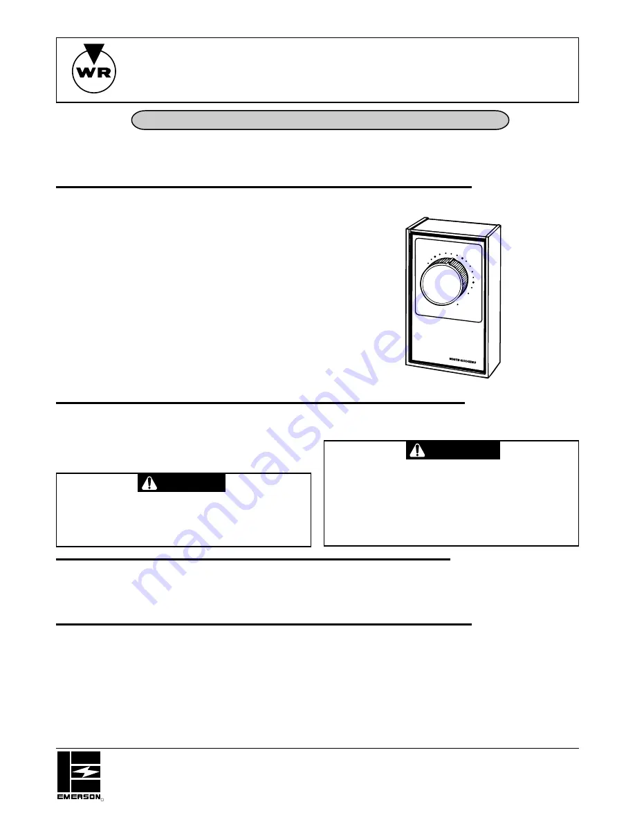 White Rodgers 1A66W Скачать руководство пользователя страница 1