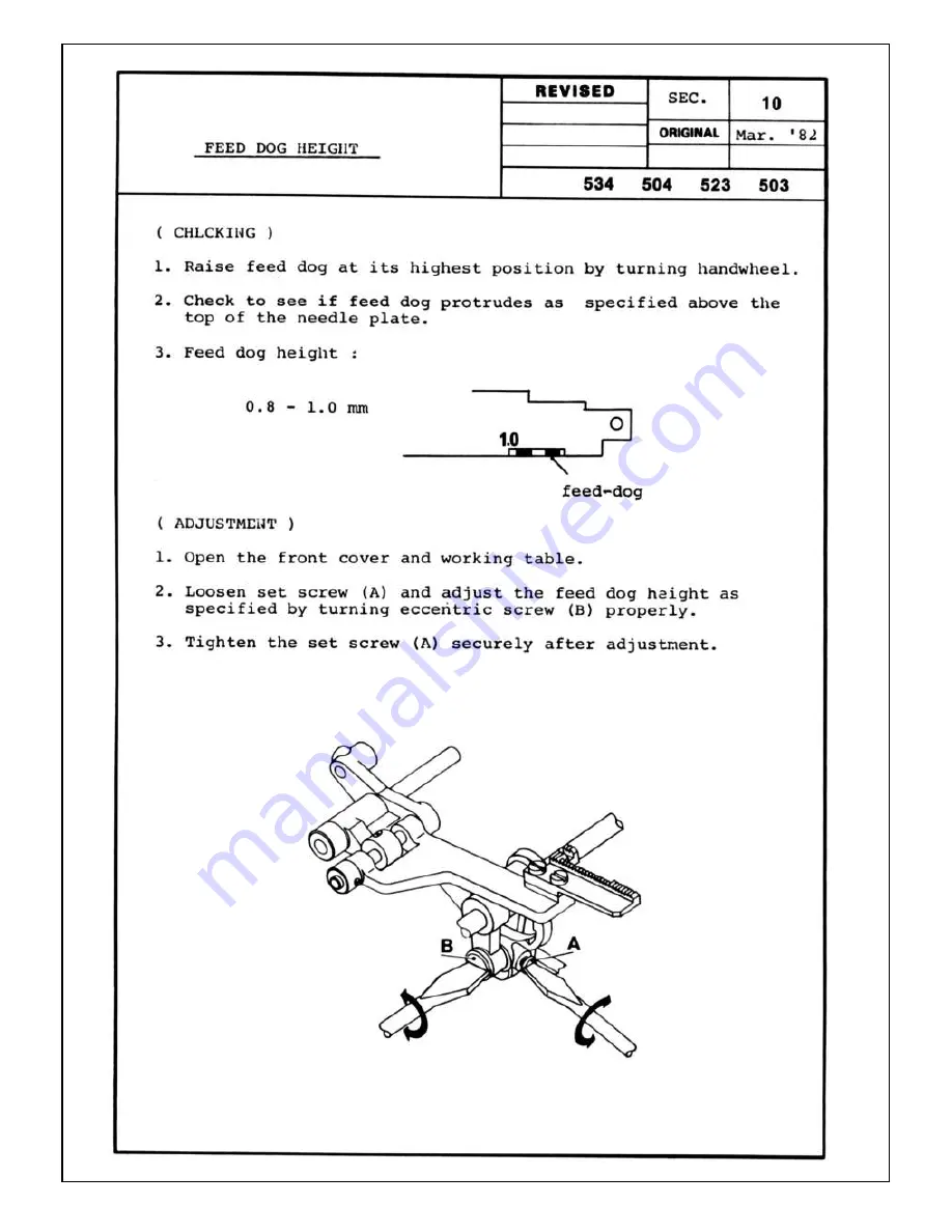 White Sewing superlock 503 Service Manual Download Page 18