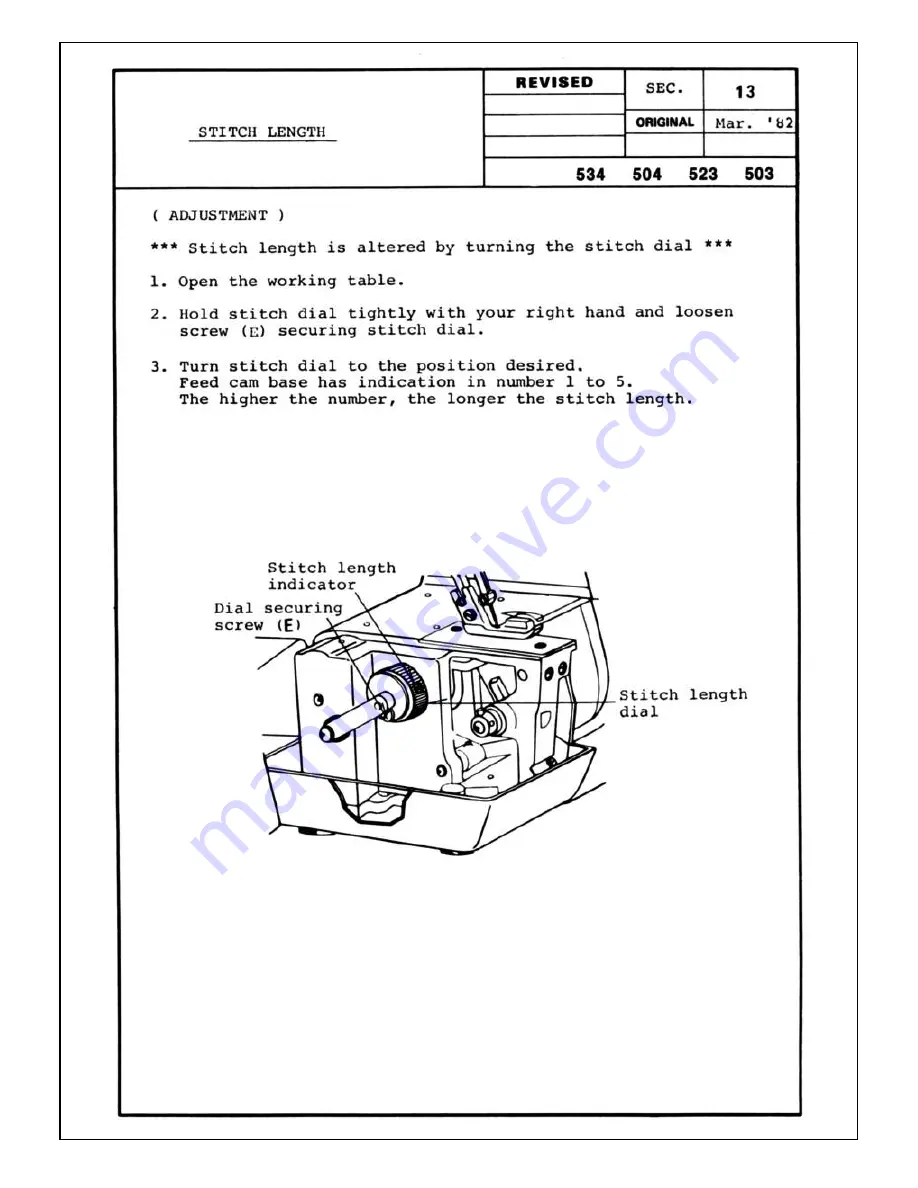 White Sewing superlock 503 Service Manual Download Page 23