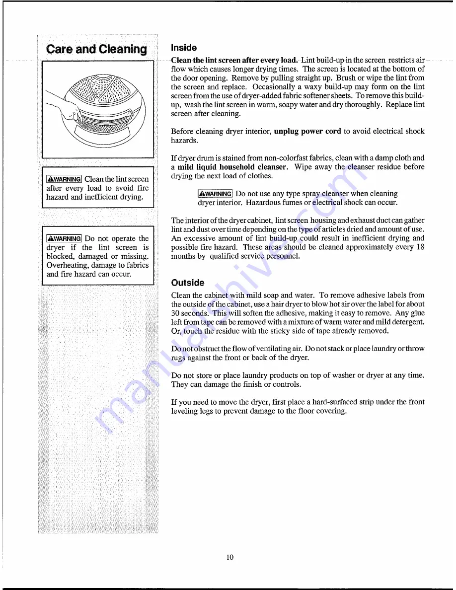 White-Westinghouse DE400K Owner'S Manual Download Page 10