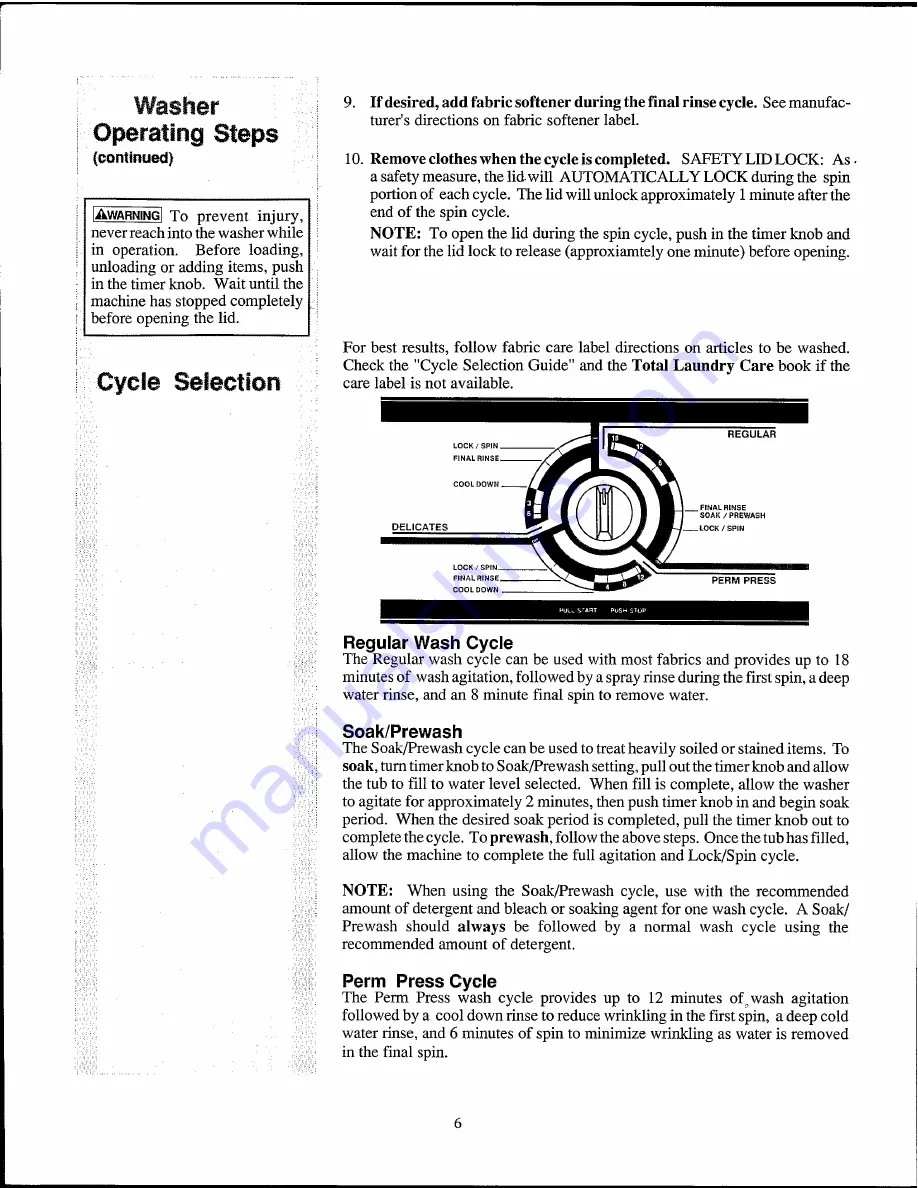 White-Westinghouse LA500M Owner'S Manual Download Page 6