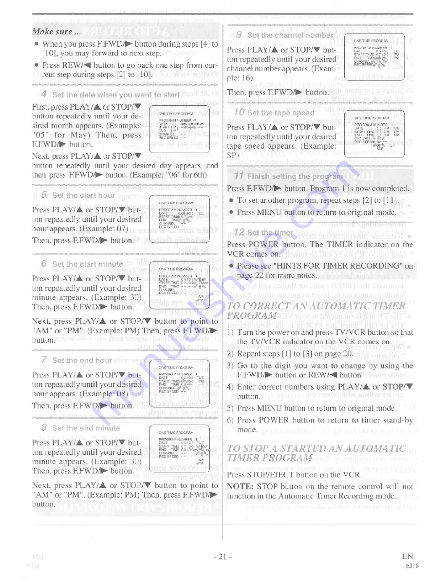 White-Westinghouse WV-327 Скачать руководство пользователя страница 21