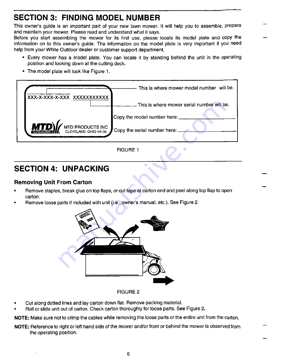 White 11A-436F190 Operator'S Manual Download Page 6