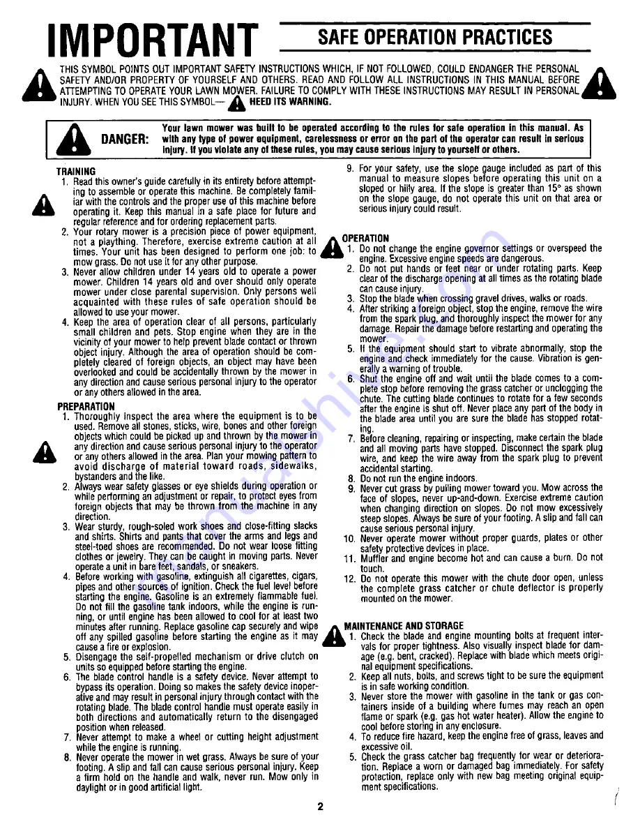 White 123E898E190 Owner'S Manual Download Page 2