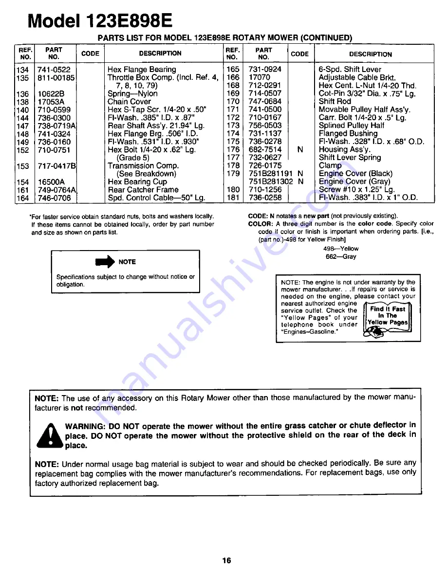 White 123E898E190 Owner'S Manual Download Page 14