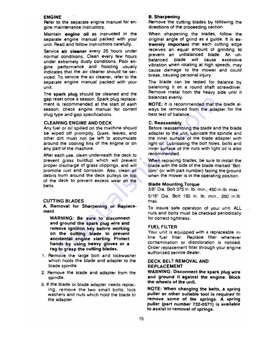 White 133H471F590 Owner'S Manual Download Page 15