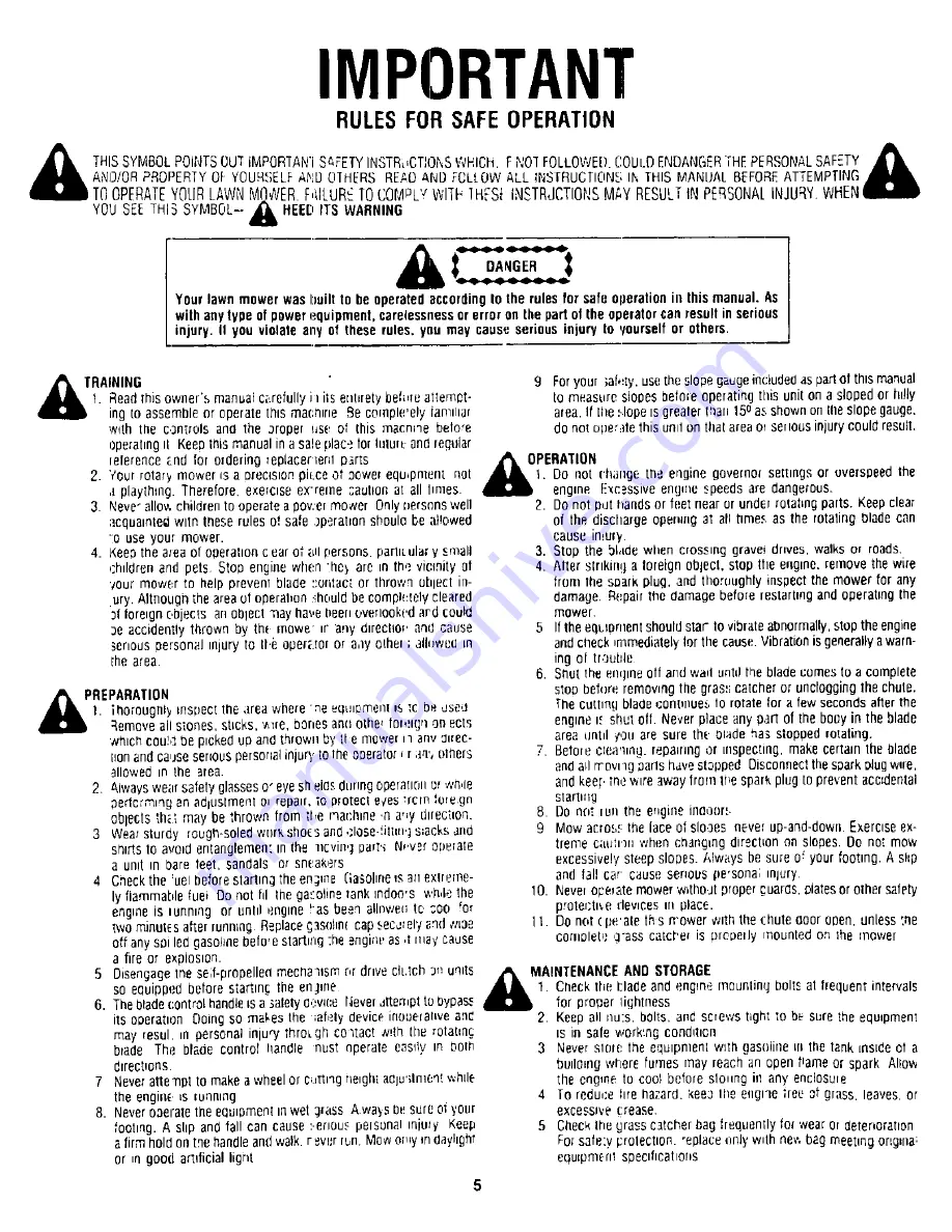 White Lawn Boss 118-434R190 Owner'S Manual Download Page 5