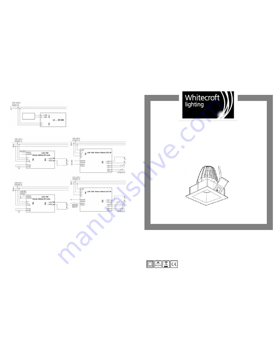 WHITECROFT LIGHTING Concert SL Скачать руководство пользователя страница 1