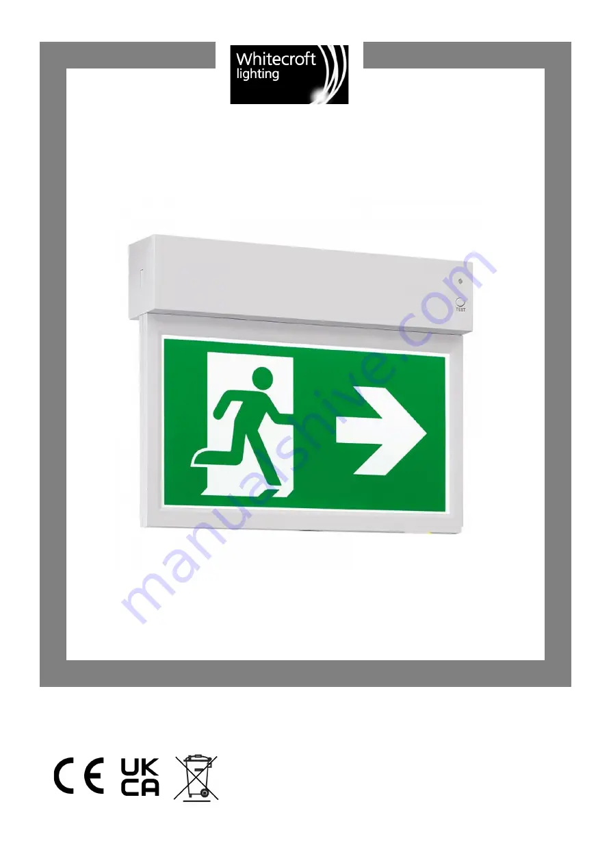 WHITECROFT LIGHTING Egress Exit Скачать руководство пользователя страница 1