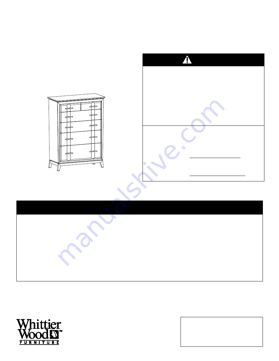 Whittier Wood Furniture 1143DUETb Скачать руководство пользователя страница 1