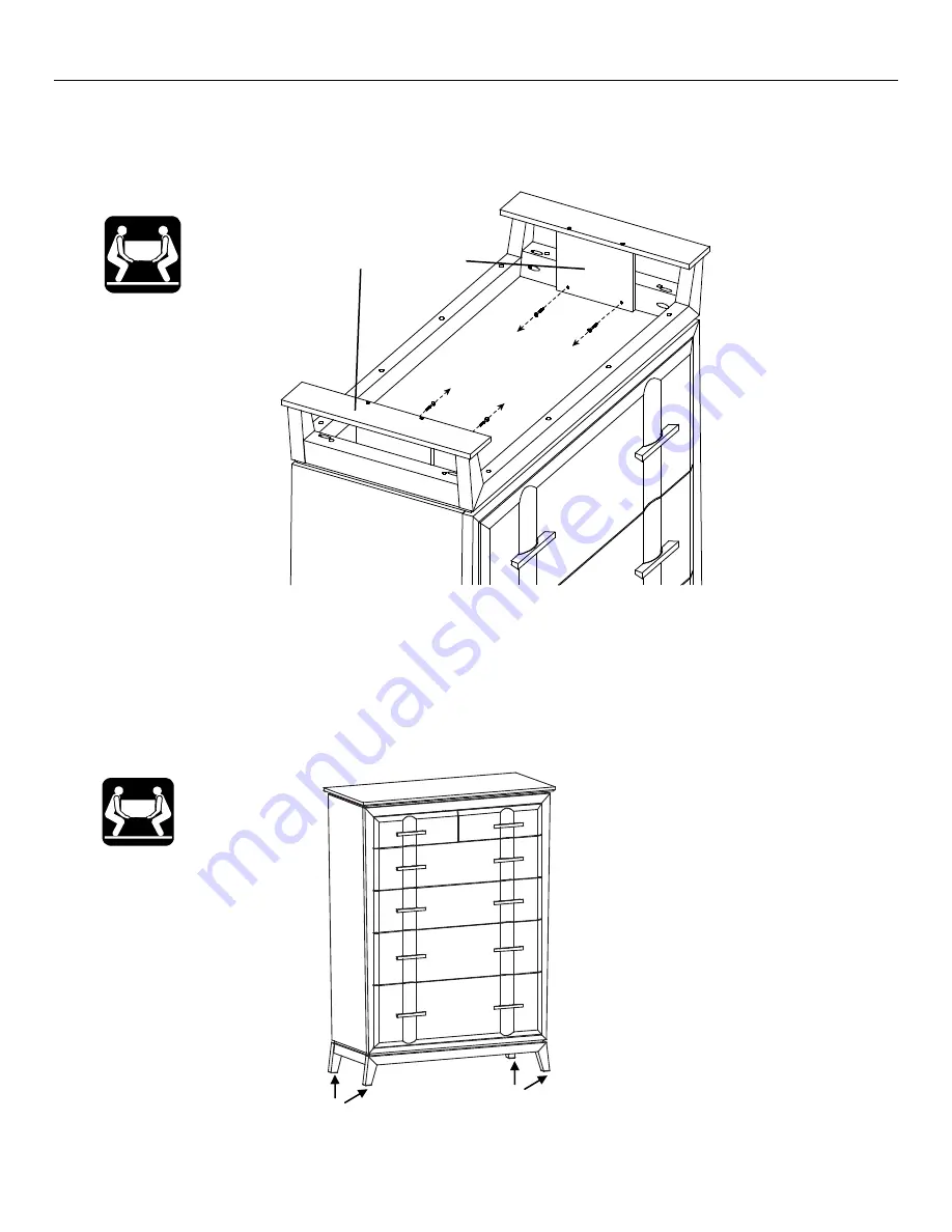 Whittier Wood Furniture 1143DUETb Assembly Instructions Manual Download Page 4