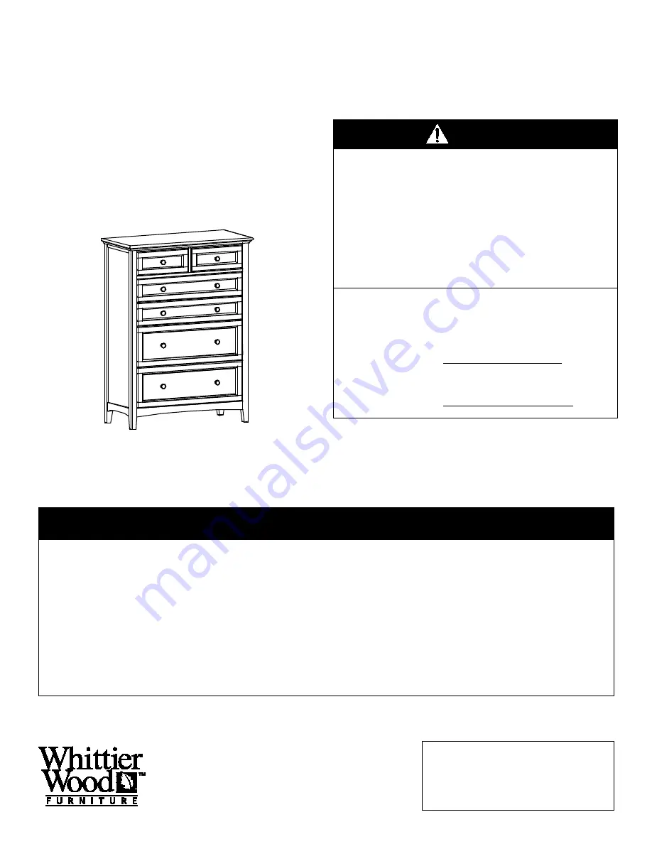 Whittier Wood Furniture 1180FSTf Скачать руководство пользователя страница 1