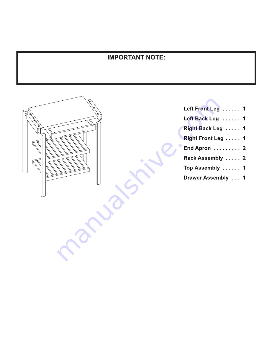 Whittier Wood Furniture 158Wb Assembly Instructions Manual Download Page 3