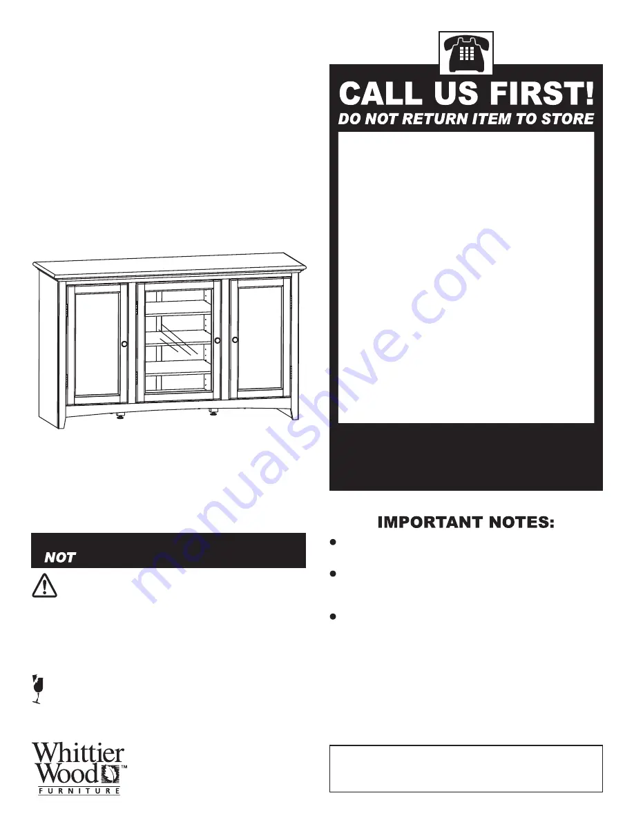 Whittier Wood Furniture 2072AUF 49