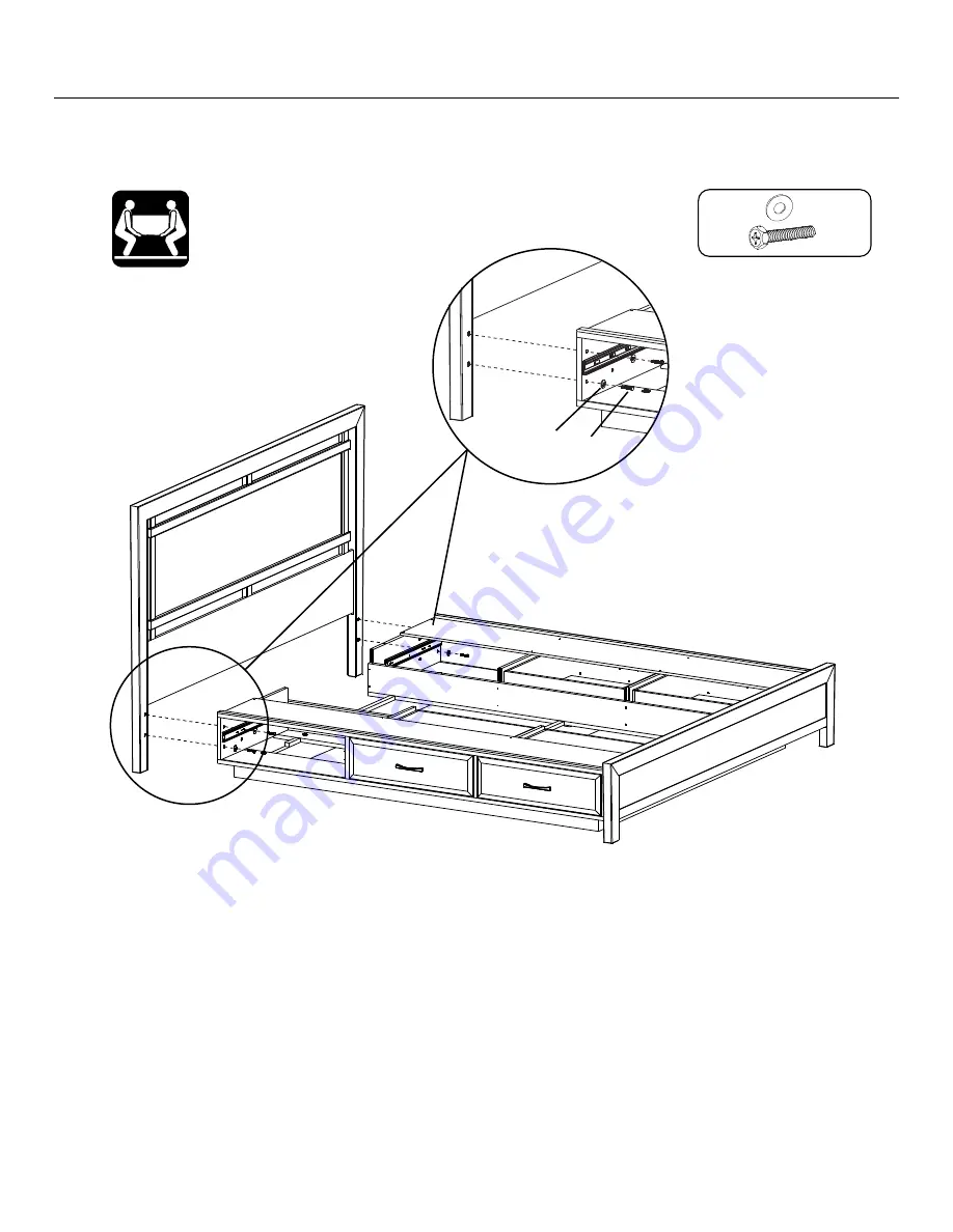 Whittier Wood Furniture 2225AST Assembly Instructions Manual Download Page 9