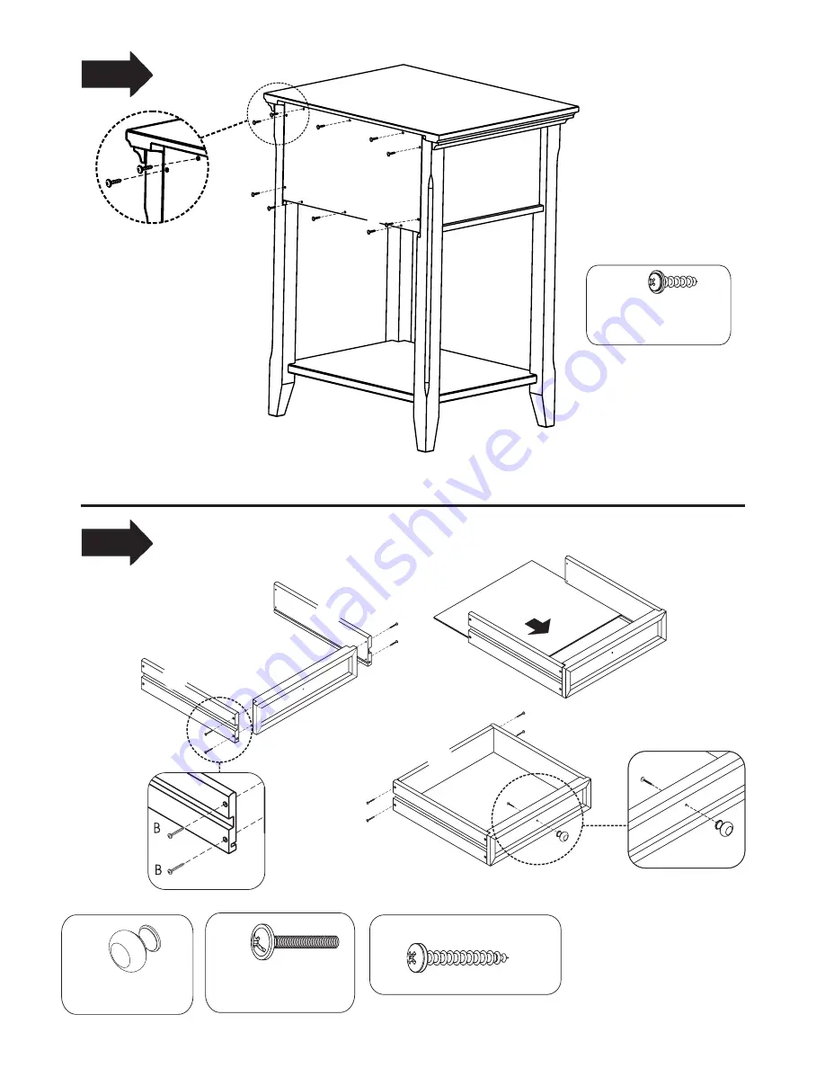 Whittier Wood Furniture 5190Wb Assembly Instructions Manual Download Page 5