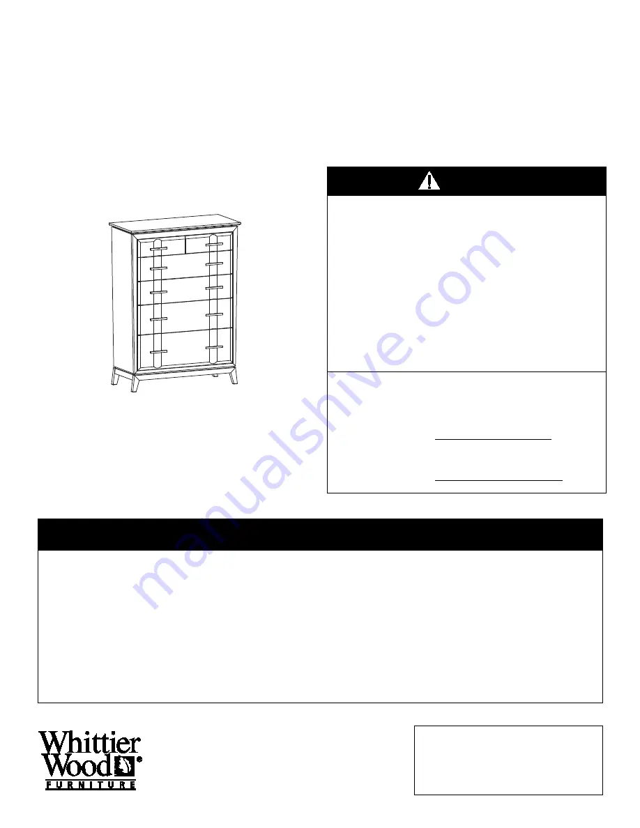 Whittier Wood Furniture Addison 1143DUETe Скачать руководство пользователя страница 1