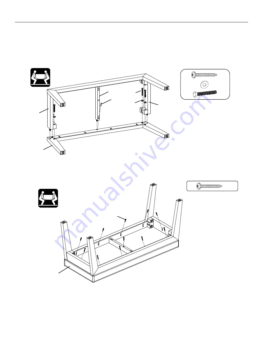 Whittier Wood Furniture Addison 1242DUETb Скачать руководство пользователя страница 4