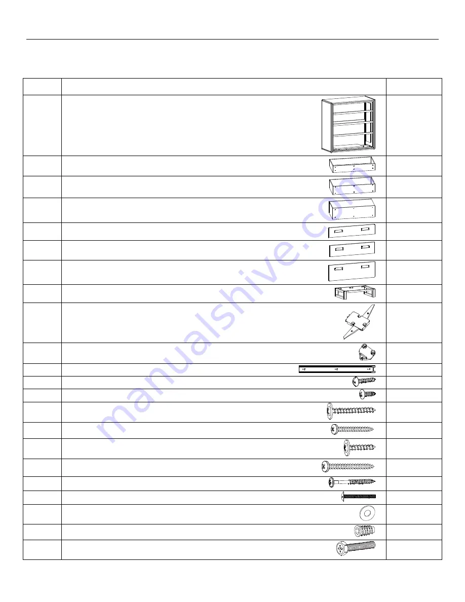 Whittier Wood Furniture Bryce 1161RLN Assembly Instructions Manual Download Page 2