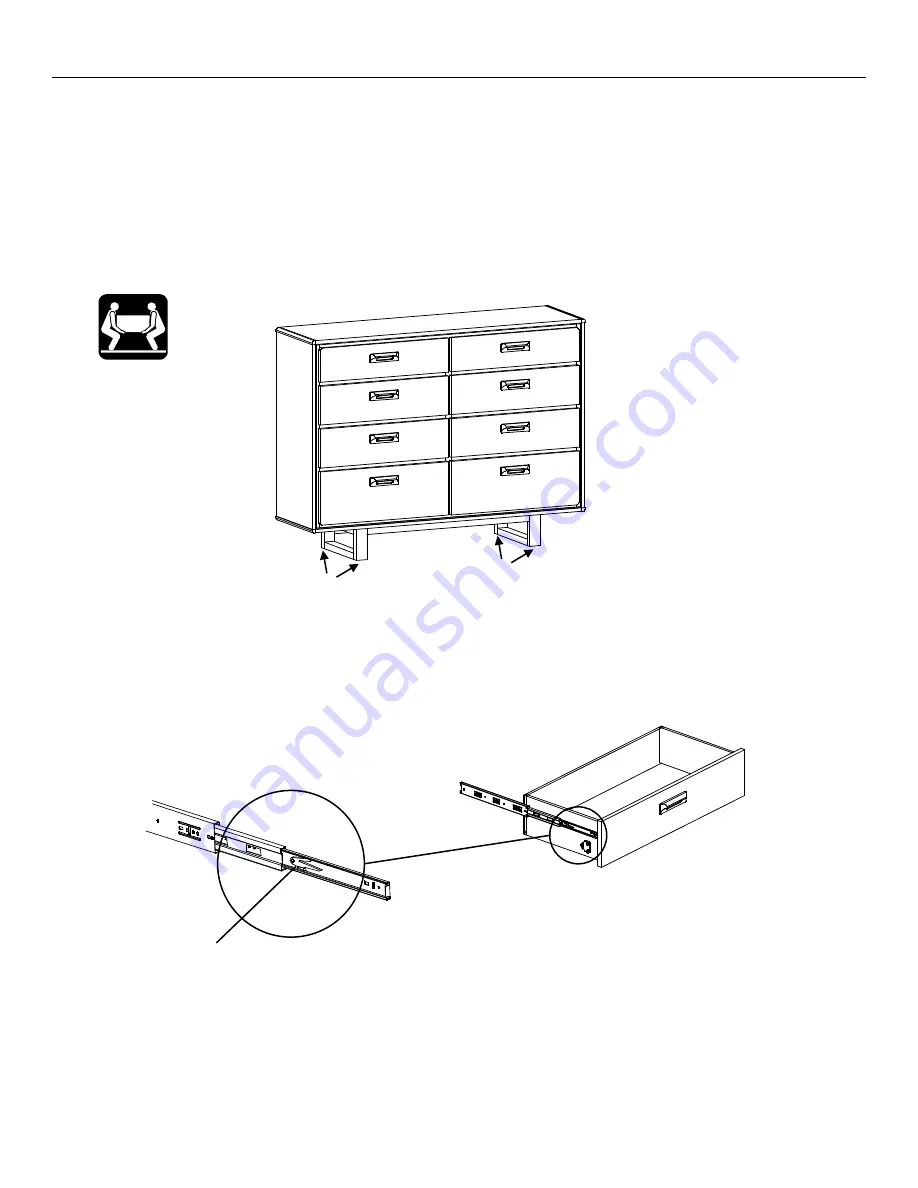 Whittier Wood Furniture Bryce 1244RLN Скачать руководство пользователя страница 4