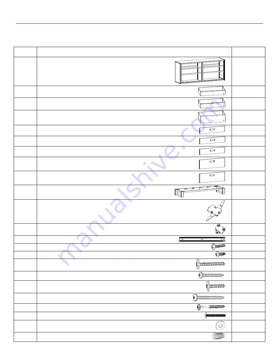 Whittier Wood Furniture Bryce 1247RLN Assembly Instructions Manual Download Page 2