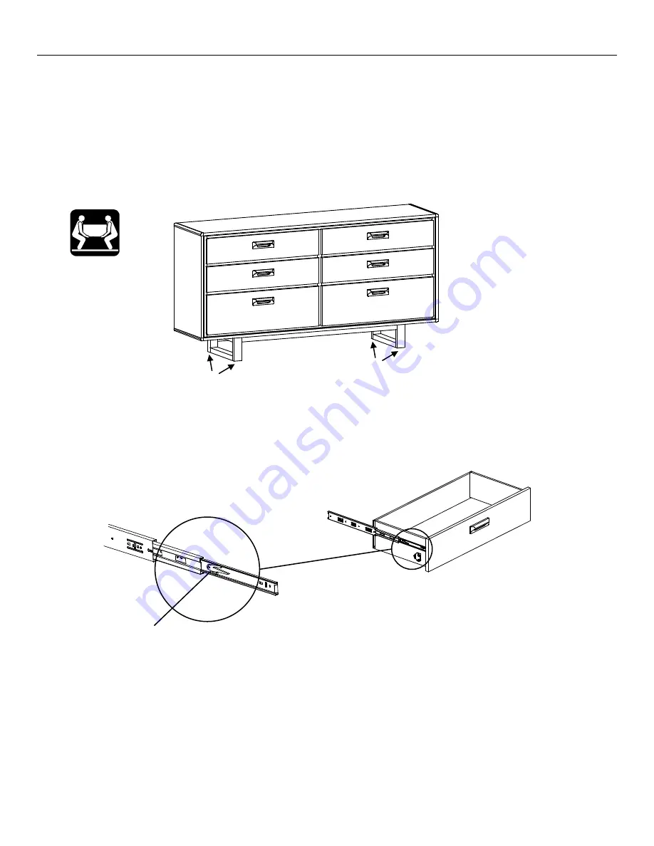 Whittier Wood Furniture Bryce 1247RLN Assembly Instructions Manual Download Page 4